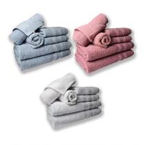 Jogo De Toalhas 6 Banhos 6 Rostos 6 Pisos Grossa Az+br+re