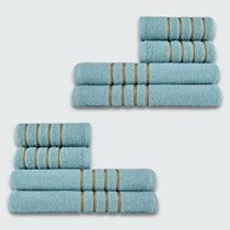Jogo de Toalhas 8 peça Coleção Montreal 100% Algodão Verde Jogo de Toalhas 8 peça Coleção Montreal 100% Algodão Verde