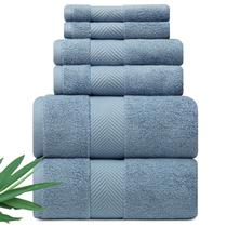 Jogo de Toalhas Alusa Home 6 Peças em Viscose de Bambu 700 GSM Jogo de Toalhas Alusa Home 6 Peças em Viscose de Bambu 700 GSM