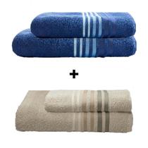 Jogo de Toalhas Banhão e Rosto Camesa Dynamo 4 Peças