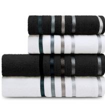 Jogo de toalhas Banhão Gigante Karsten Lumina 4 Peças - Fio Penteado - Emcompre