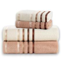 Jogo de toalhas Banhão Gigante Karsten Lumina 4 Peças Fio Penteado Jogo de toalhas Banhão Gigante Karsten Lumina 4 Peças Fio Penteado