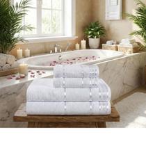 Jogo de Toalhas Banho 5 Peças 100% Algodão Linha Premium Hipoalergenica