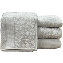 Jogo de Toalhas Banho Buettner Dakota Renda Bordado 4pçs