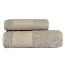 Jogo De Toalhas Banho E Rosto 100% Algodão 506g/m Fio Penteado Luize Bella Jogo De Toalhas Banho E Rosto 100% Algodão 506g/m Fio Penteado Luize Bella