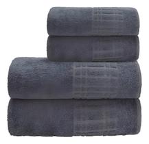 Jogo de Toalhas Banho e Rosto 4 Peças 100 Algodão Nanosoft 400g Camesa Loft Alta Absorção Macia