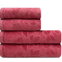 Jogo de Toalhas Banho e Rosto Döhler 100% Algodão Aveludada Romance