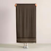 Jogo De Toalhas Banho Lumina 4peças Karsten Algodão Penteado Cor marrom e ivory ferrugem Jogo De Toalhas Banho Lumina 4peças Karsten Algodão Penteado Cor marrom e ivory ferrugem