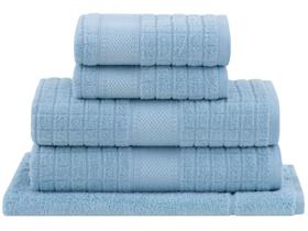 Jogo de Toalhas Buddemeyer 100% Algodão Delicata Air Cotton Jacquard Felpa Azul 5 Peças