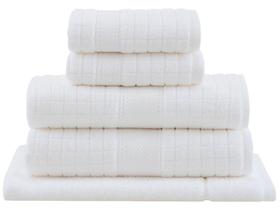 Jogo de Toalhas Buddemeyer 100% Algodão Delicata Air Cotton Jacquard Felpa Branco 5 Peças