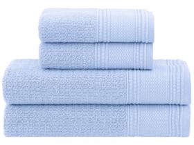Jogo de Toalhas Buddemeyer 100% Algodão Novita Extra Soft Jacquard Felpa Azul 4 Peças