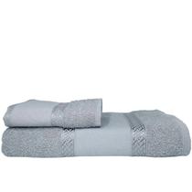 Jogo de Toalhas Creative para Bordar Ponto Russo e Pintar - 2 Peças em 100% Algodão - Cor Grafite Jogo de Toalhas Creative para Bordar Ponto Russo e Pintar - 2 Peças em 100% Algodão - Cor Grafite