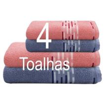 Jogo de Toalhas de Banho 100% Algodão 4 Peças Jogo de Toalhas de Banho 100% Algodão 4 Peças