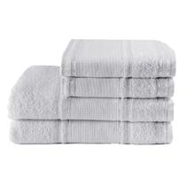 Jogo de toalhas de banho 4 pçs 100% Algodão com Barrado para Bordar Slim Plus