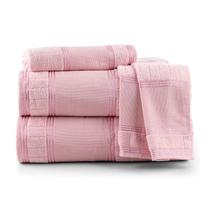 Jogo de Toalhas de Banho Canelado Grande 04 Peças Jogo de Toalhas de Banho Canelado Grande 04 Peças