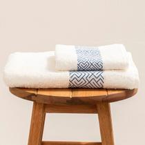 Jogo de Toalhas de Banho Creta 360g/m² Jacquard - 2 peças Têxtil Arte