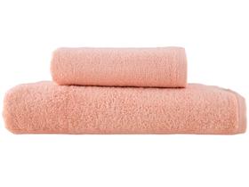 Jogo de Toalhas de Banho Dohler 100% Algodão Florença Salmão 2 Peças