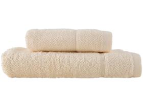 Jogo de Toalhas de Banho Dohler 100% Algodão Kairo Creme 2 Peças