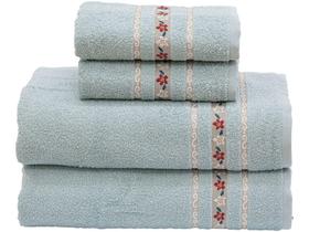 Jogo de Toalhas de Banho Döhler Jacquard - Premium Verde 4 Peças