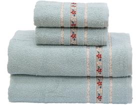 Jogo de Toalhas de Banho Döhler Jacquard - Premium Verde 4 Peças Jogo de Toalhas de Banho Döhler Jacquard - Premium Verde 4 Peças
