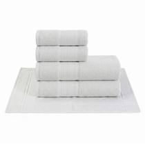 Jogo de Toalhas de Banho e Rosto 100 Algodão Karsten Nuvia Kit com 5 Peças Jogo de Toalhas de Banho e Rosto 100 Algodão Karsten Nuvia Kit com 5 Peças
