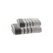Jogo de Toalhas de Banho e Rosto 2 Peças Treviso Branco Felpuda Macia Absorvente Corttex