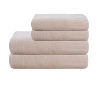 Jogo de Toalhas de Banho e Rosto 4 Peças 500g/m² Premium Velour Camesa 100% Algodão