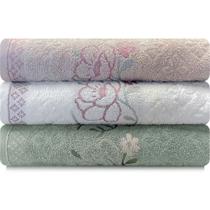 Jogo de Toalhas de Banho Karsten 100% Algodão 3 Peças Yuna Jogo de Toalhas de Banho Karsten 100% Algodão 3 Peças Yuna