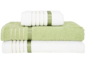 Jogo de toalhas de banho karsten otto- branco e verde