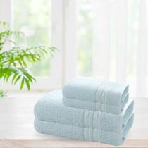 Jogo de toalhas de banho kit 4 peças 100% algodão priori dohler