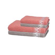 Jogo De Toalhas Dhler Jacquard Premium Corações Banho 4 Pçs Jogo De Toalhas Dhler Jacquard Premium Corações Banho 4 Pçs
