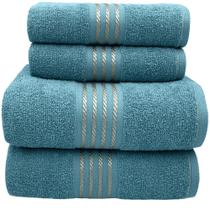 Jogo de Toalhas Gigante / Banhão 4 Peças Quasar - Azul Índigo - (02 Banho + 02 Rosto) - LMpeter