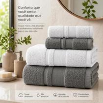 Jogo de Toalhas Gigante Master 100 Algodão 550g por m² 4 Peças Jogo de Toalhas Gigante Master 100 Algodão 550g por m² 4 Peças