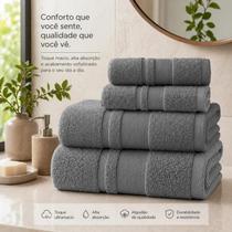 Jogo de Toalhas Gigante Master 100 Algodão 550g por m² 4 Peças Jogo de Toalhas Gigante Master 100 Algodão 550g por m² 4 Peças