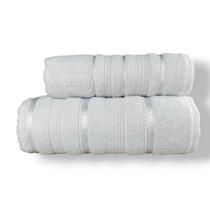 Jogo de Toalhas Grossas Com 2 Peças 1 Toalha de Banho e 1 Toalha de Rosto Bellagio Gramatura 450 Cor:Branco