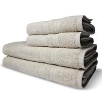 Jogo De Toalhas Itália Soft 4 Pçs - 2 Banho E 2 Rosto 430g/m² 100% Algodão - opção de cor Bege. Jogo De Toalhas Itália Soft 4 Pçs - 2 Banho E 2 Rosto 430g/m² 100% Algodão - opção de cor Bege.