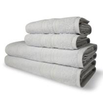 Jogo De Toalhas Itália Soft 4 Pçs - 2 Banho E 2 Rosto 430g/m² 100% Algodão - tom escolhido Branco. Jogo De Toalhas Itália Soft 4 Pçs - 2 Banho E 2 Rosto 430g/m² 100% Algodão - tom escolhido Branco.