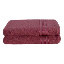Jogo de Toalhas Kit 2 Banhos Rosa Básico para Viagem Linea
