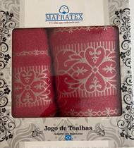 Jogo de toalhas mafratex- vermelho