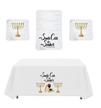 Jogo De Toalhas Para Santa Ceia Com 4 Peças Candelabro