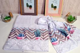 Jogo de Toalhas Rosto e Mão - Cactos Jogo de Toalhas Rosto e Mão - Cactos