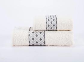 Jogo De Toalhas Suprema Grossa 3 Peças (1 Banho 2 Rosto) Gigante Macia Jacquard Atacarejo