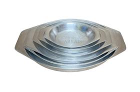 Jogo De Travessas Alumínio Batido Fundido 6 Peças Para Porções Carnes Peixes Petiscos Fritas Jogo De Travessas Alumínio Batido Fundido 6 Peças Para Porções Carnes Peixes Petiscos Fritas