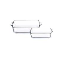 Jogo de travessas quadradas em vidro com alça Dynasty Server 2 peças