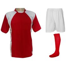 Jogo de Uniforme Completo 20+1 Vermelho/Branco - TRB