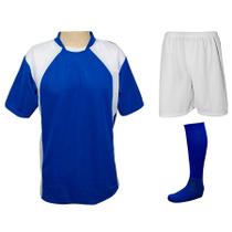 Jogo de Uniforme Completo 20+2 Azul/Branco