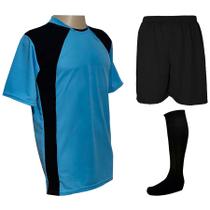 Jogo de Uniforme Completo TRB 20+2 Celeste/Preto