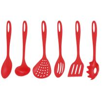 Jogo de Utensilios 6 Peças de Nylon Utily Vermelho