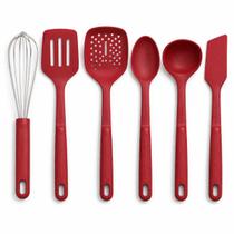Jogo de Utensílios 6 Peças Tramontina Softta em Silicone Vermelho Jogo de Utensílios 6 Peças Tramontina Softta em Silicone Vermelho