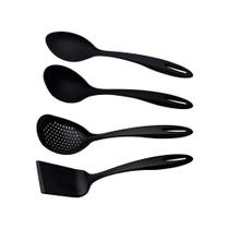 Jogo de Utensílios Ability em Nylon Preto 4 Peças Tramontina Jogo de Utensílios Ability em Nylon Preto 4 Peças Tramontina